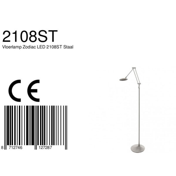 Steinhauer Zodiac LED leeslamp - met knikarm - dimbaar - draai- en kantelbaar - staal - Image 8