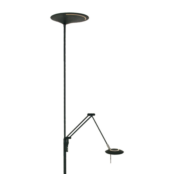 Steinhauer Zodiac vloerlamp - uplight + leesarm - LED - dimbaar - 185 cm hoog - zwart - Image 18