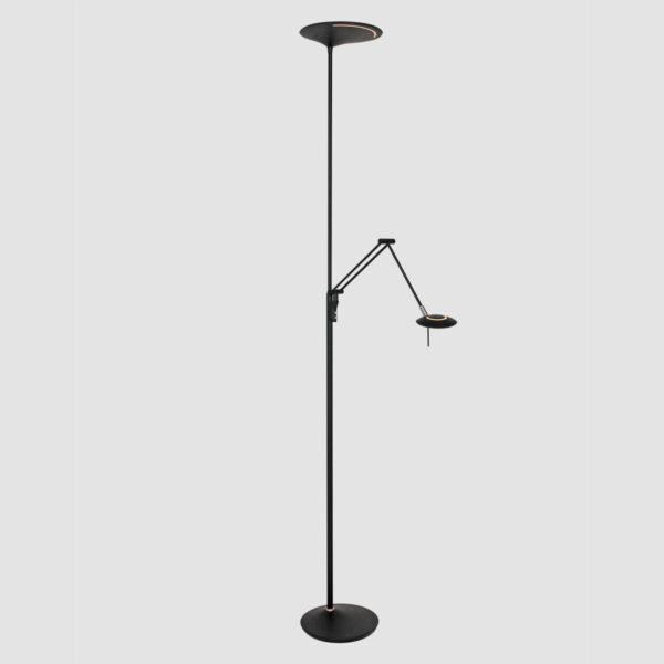 Steinhauer Zodiac vloerlamp - uplight + leesarm - LED - dimbaar - 185 cm hoog - zwart - Image 19