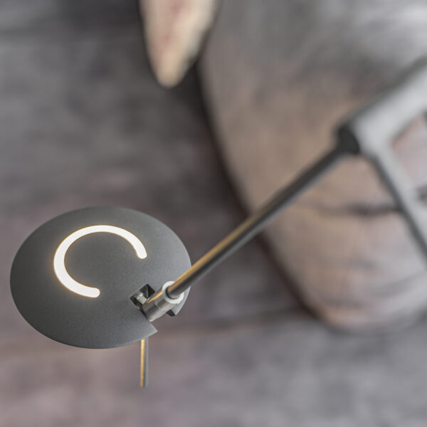 Steinhauer Zodiac vloerlamp - uplight + leesarm - LED - dimbaar - 185 cm hoog - zwart - Image 3
