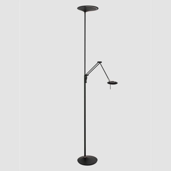 Steinhauer Zodiac vloerlamp - uplight + leesarm - LED - dimbaar - 185 cm hoog - zwart - Image 20
