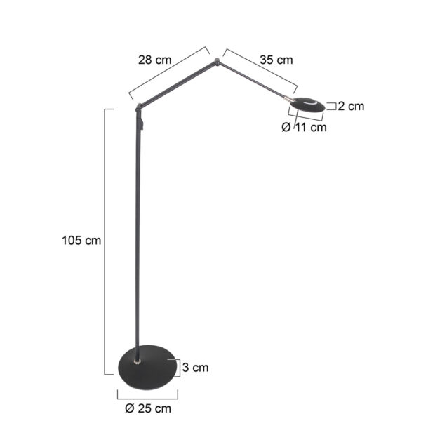 Steinhauer Zodiac LED leeslamp - met knikarm - dimbaar - draai- en kantelbaar - zwart - Image 7