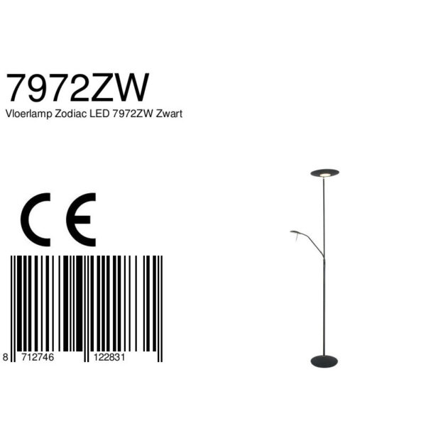Steinhauer Zodiac staande lamp - 185 cm hoog - ingebouwd LED - dimbaar - draai- en kantelbaar - zwart - Image 7