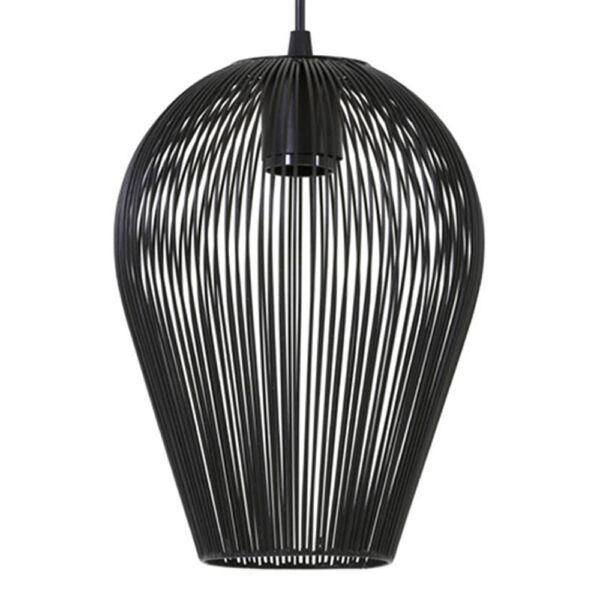 Light & Living Abby hanglamp – ø 19 cm – E27 (grote fitting) – Zwart