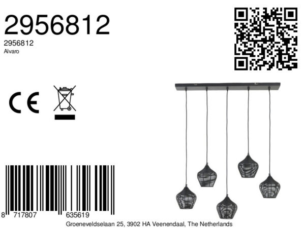 Hanging lamps Light and Living Alvaro zwart - Image 2