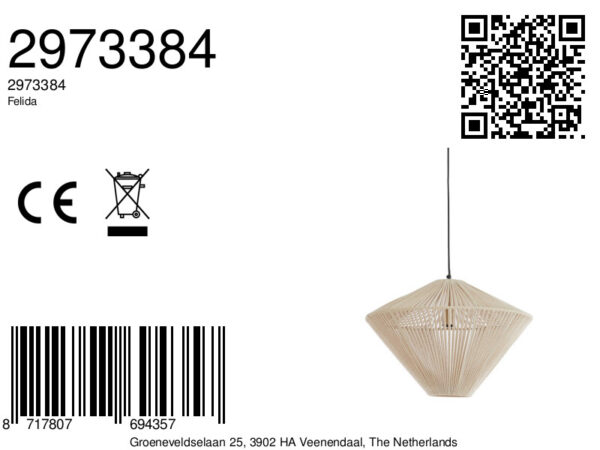 Rotan hanglamp beige Light & Living Felida - Image 2