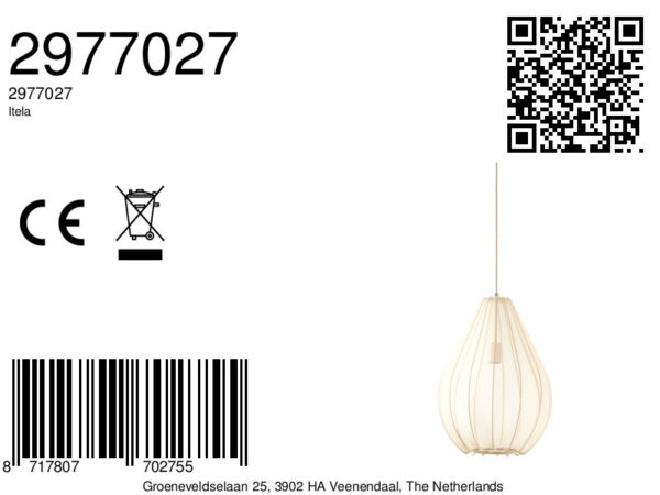 Zandkleurige hanglamp doorzichtig Light & Living Itela - Image 2