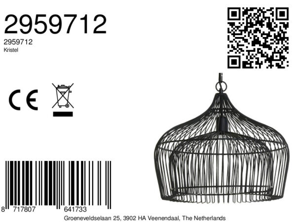 Hanging lamps Light and Living Kristel zwart - Afbeelding 2