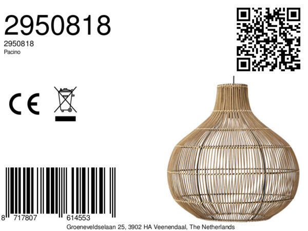 Rustieke bolvormige rotan hanglamp Light & Living Pacino - Image 2