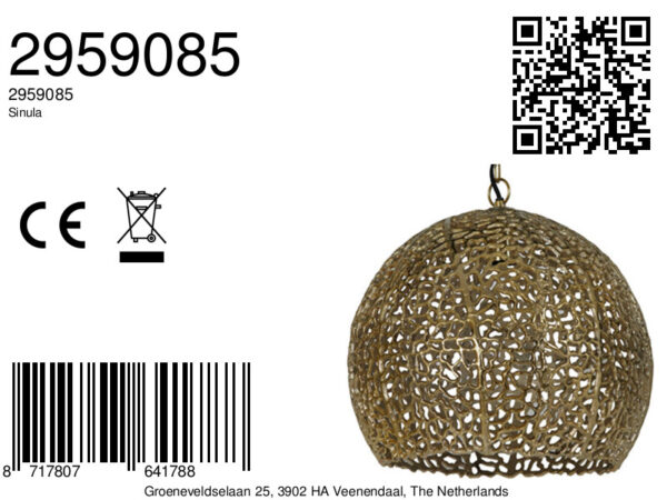 Hanging lamps Light and Living Sinula goud - Afbeelding 2