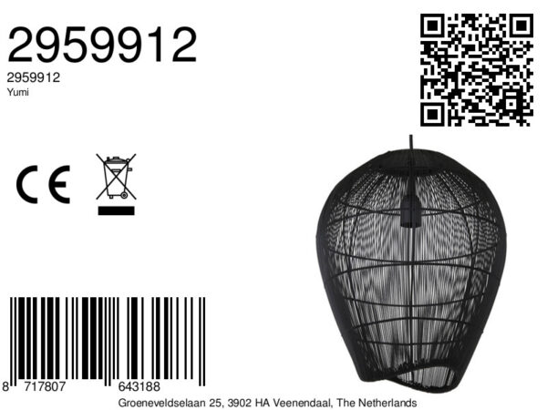 Hanging lamps Light and Living Yumi zwart - Afbeelding 2