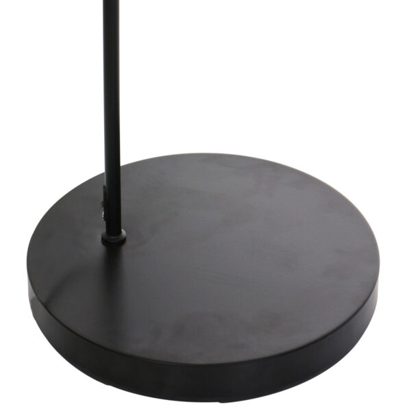 Lange boog vloerlamp zwart met naturel kap Mexlite Solva - Image 4