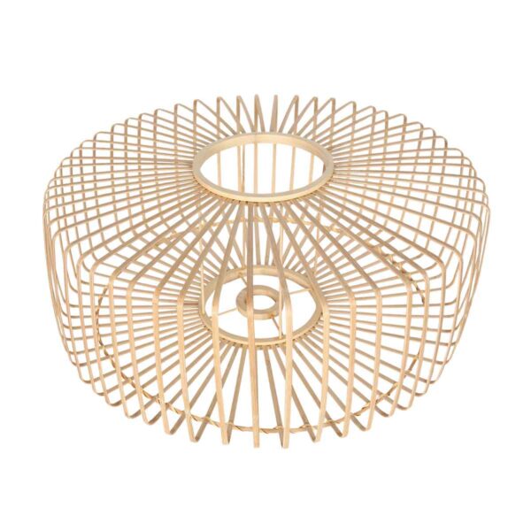 Lange boog vloerlamp zwart met naturel kap Mexlite Solva - Image 5