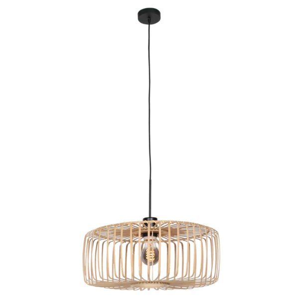 Hanglamp zwart met naturel kap Steinhauer Bloeba - Image 2