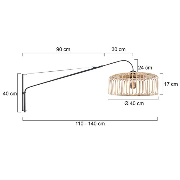Steinhauer Elegant classy wandlamp – E27 (grote fitting) – Zwart - Image 5