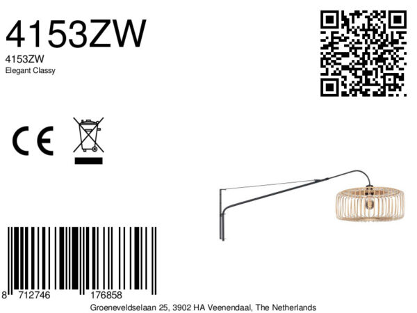 Steinhauer Elegant classy wandlamp – E27 (grote fitting) – Zwart - Image 6