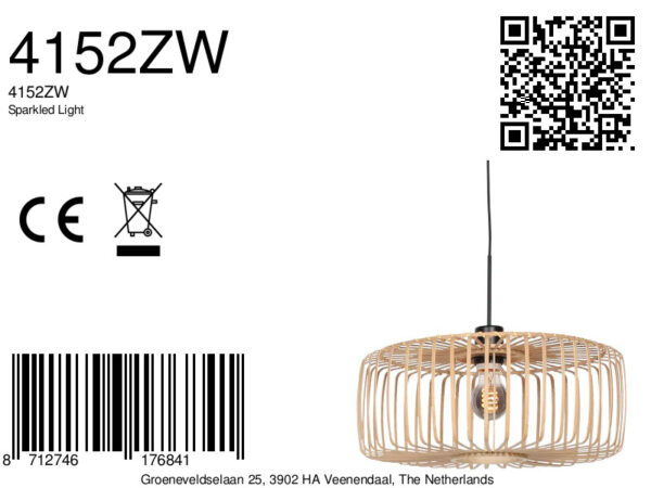 Steinhauer Sparkled light hanglamp – E27 (grote fitting) – Naturel - Image 8