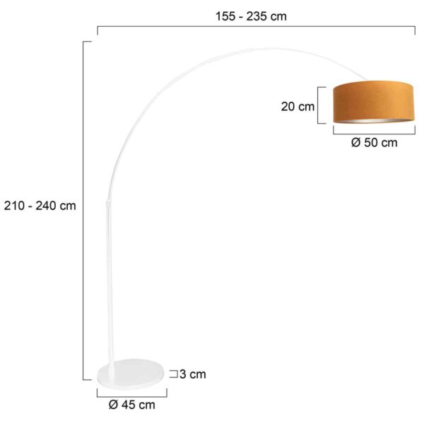 Steinhauer Sparkled light vloerlamp – E27 (grote fitting) – Wit - Image 7