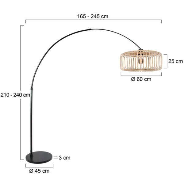 Steinhauer Sparkled light vloerlamp – E27 (grote fitting) – Zwart - Image 6