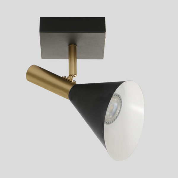 Anne Lighting Anne's Choice wandlamp - kantelbaar - Ø 12cm kap - zwart/goud - Afbeelding 17