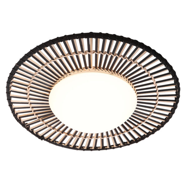 Bohemian ronde plafondlamp bamboe vlechtwerk  Anne Light & Home Aura - Image 10