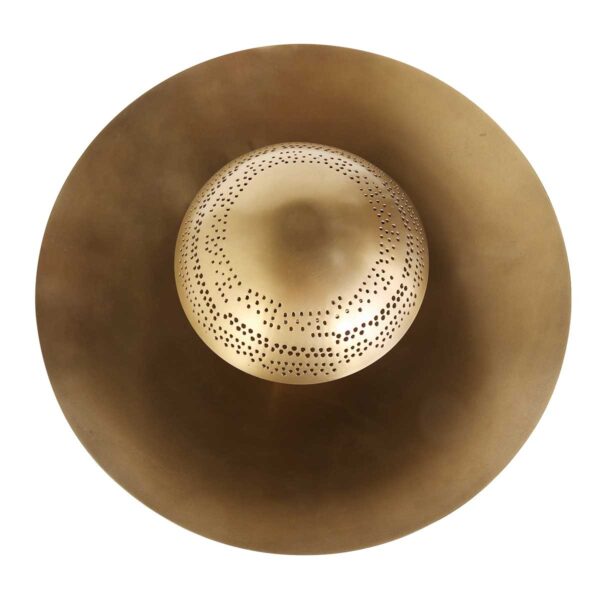 Vintage ronde gouden plafondlamp Anne Light & Home Brassi - Image 14