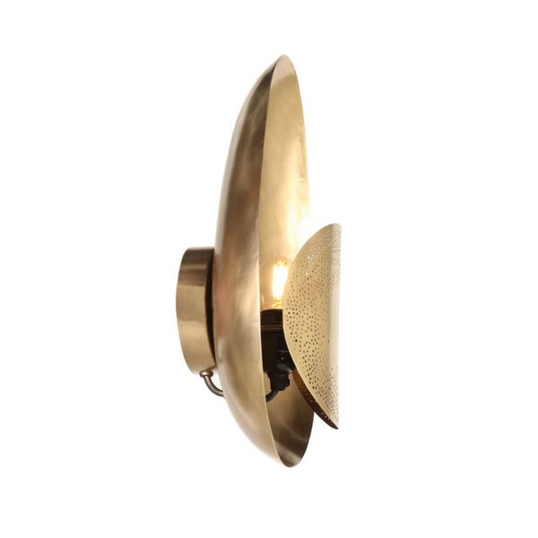 Retro eivormige gouden wandlamp Anne Light & Home Brassi - Image 15
