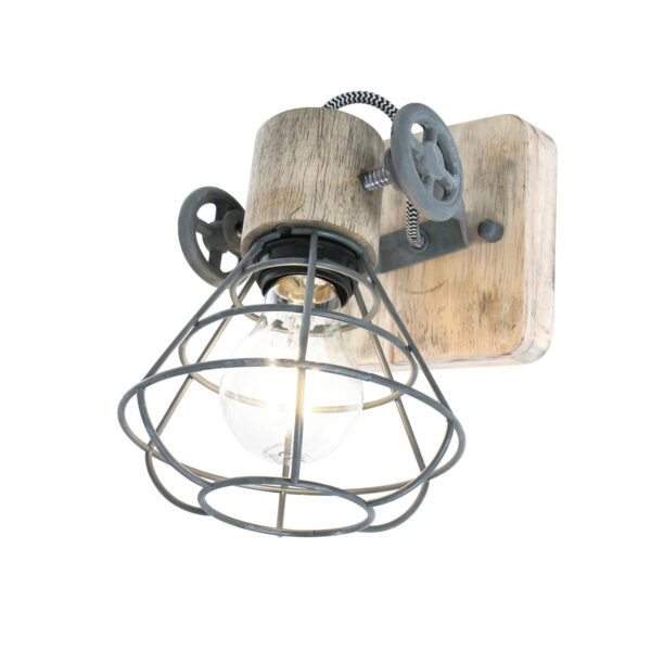 Industriele kooi wandlamp Anne Light & Home Guersey - Image 10
