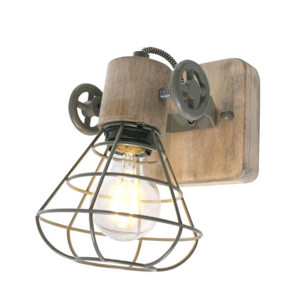 Wandlamp draad en hout Anne Light & Home Guersey - Image 11