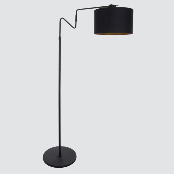 Anne Lighting Linstrøm schemerlamp - met kap - 155 cm hoog - draai- en kantelbaar - zwart - Afbeelding 15