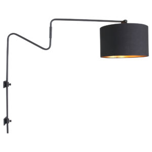 Anne Lighting Linstrom wandlamp – E27 (grote fitting) – Zwart