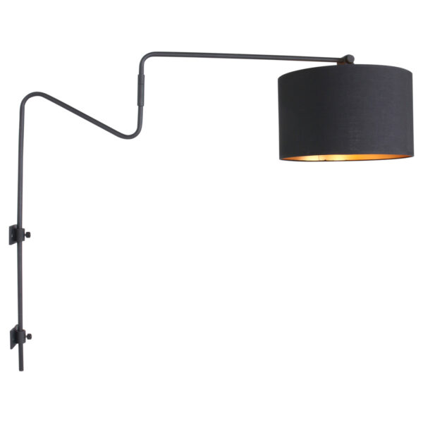 Anne Lighting Linstrom wandlamp – E27 (grote fitting) – Zwart