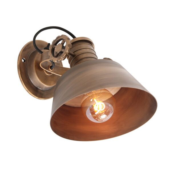 Anne Lighting Sprocket wandlamp – E27 (grote fitting) – Brons