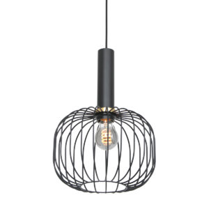 Mexlite Aureole hanglamp – ø 25 cm – E27 (grote fitting) – Zwart