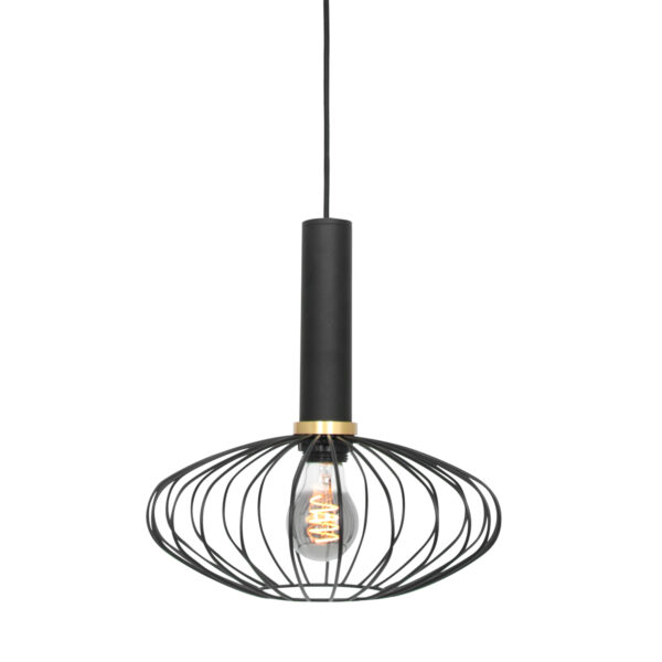 Mexlite Aureole hanglamp – ø 28 cm – E27 (grote fitting) – Zwart