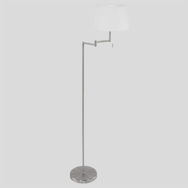 Moderne vloerlamp staal kap linnen Mexlite Bella - Image 15