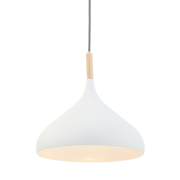 Mexlite Bjorr hanglamp – ø 33 cm – E27 (grote fitting) – Wit