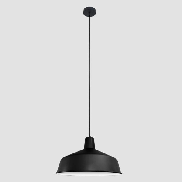 Industriële zwarte metalen hanglamp Mexlite Blackmoon - Image 13