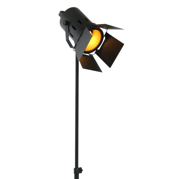 Industriële zwarte metalen vloerlamp Mexlite Carree - Image 15