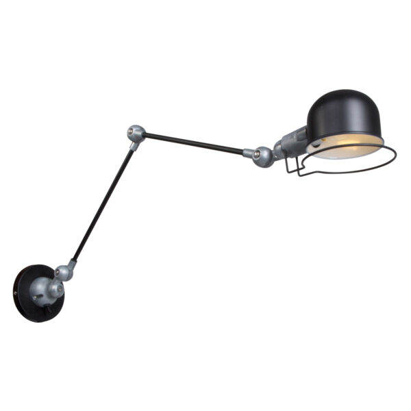 Ronde zwarte industriële hanglamp scharnierarm Mexlite Davin - Image 15