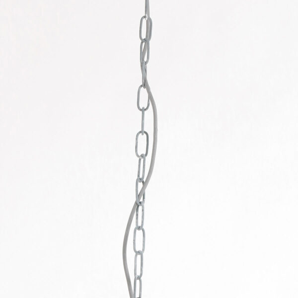 Mexlite Densi hanglamp - Ø38 cm - industrieel - E27 - met glasplaat - grijs - Image 13