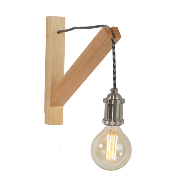 Scandinavische bruine houten wandlamp Mexlite Dion - Image 13