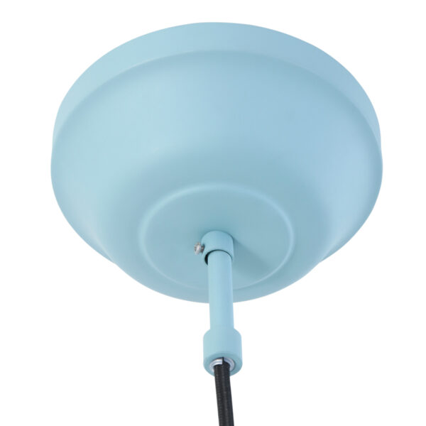 Ronde blauwe retro hanglamp metaal Mexlite Eden - Image 14