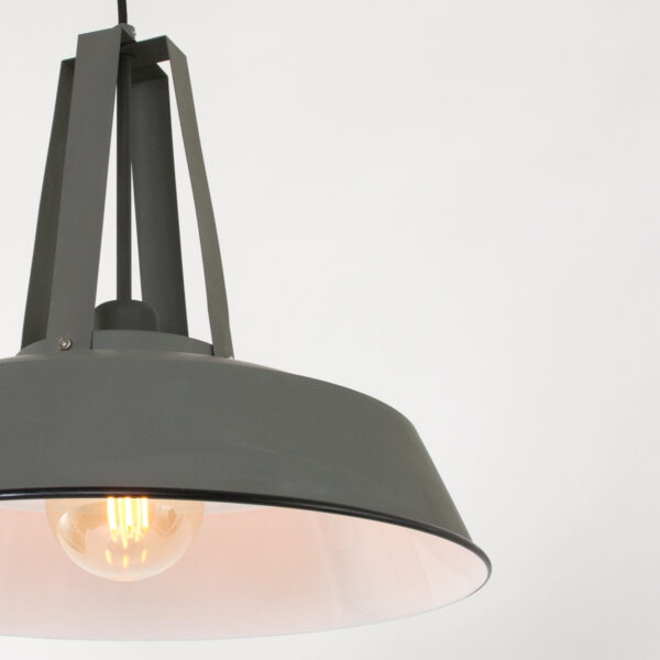 Groene ronde metalen retro hanglamp Mexlite Eden - Image 11