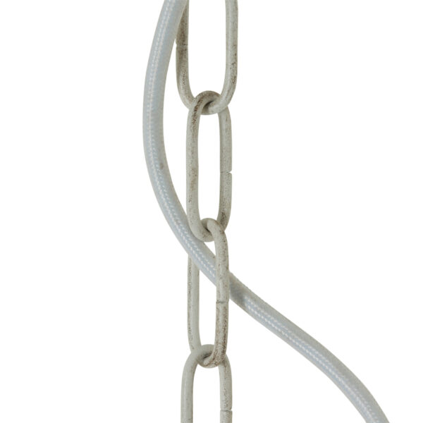 Landelijke witte houten metalen hanglamp Mexlite Ella - Image 14
