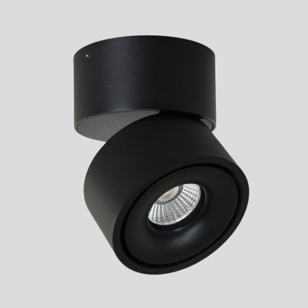 Moderne zwarte metalen kunststof spot Mexlite Fez black - Image 16