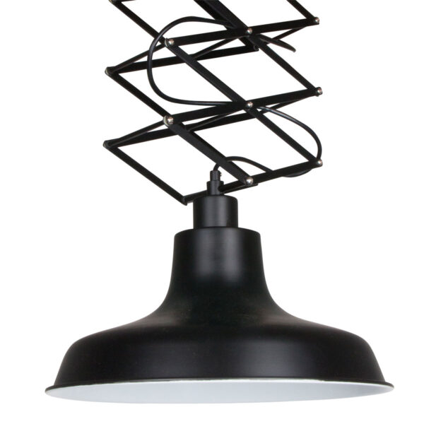 Industriële verstelbare harmonica hanglamp zwart Mexlite Flex - Image 10