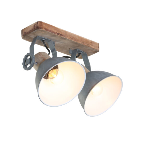 Stoere 2-lichts plafondlamp Mexlite Gearwood - Image 14