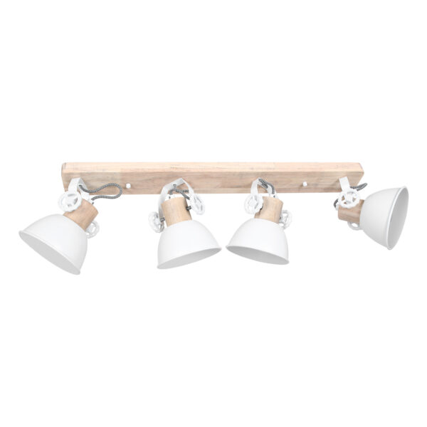 Industriële wit metalen rubberwood spot Mexlite Gearwood - Image 10