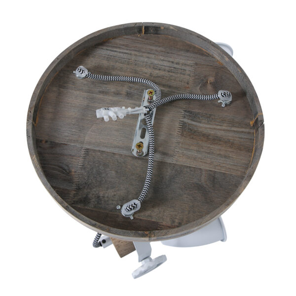 Mexlite Gearwood plafondspot - drielichts - Ø 30 cm - draai- en kantelbaar - E27 - metaal - Afbeelding 15